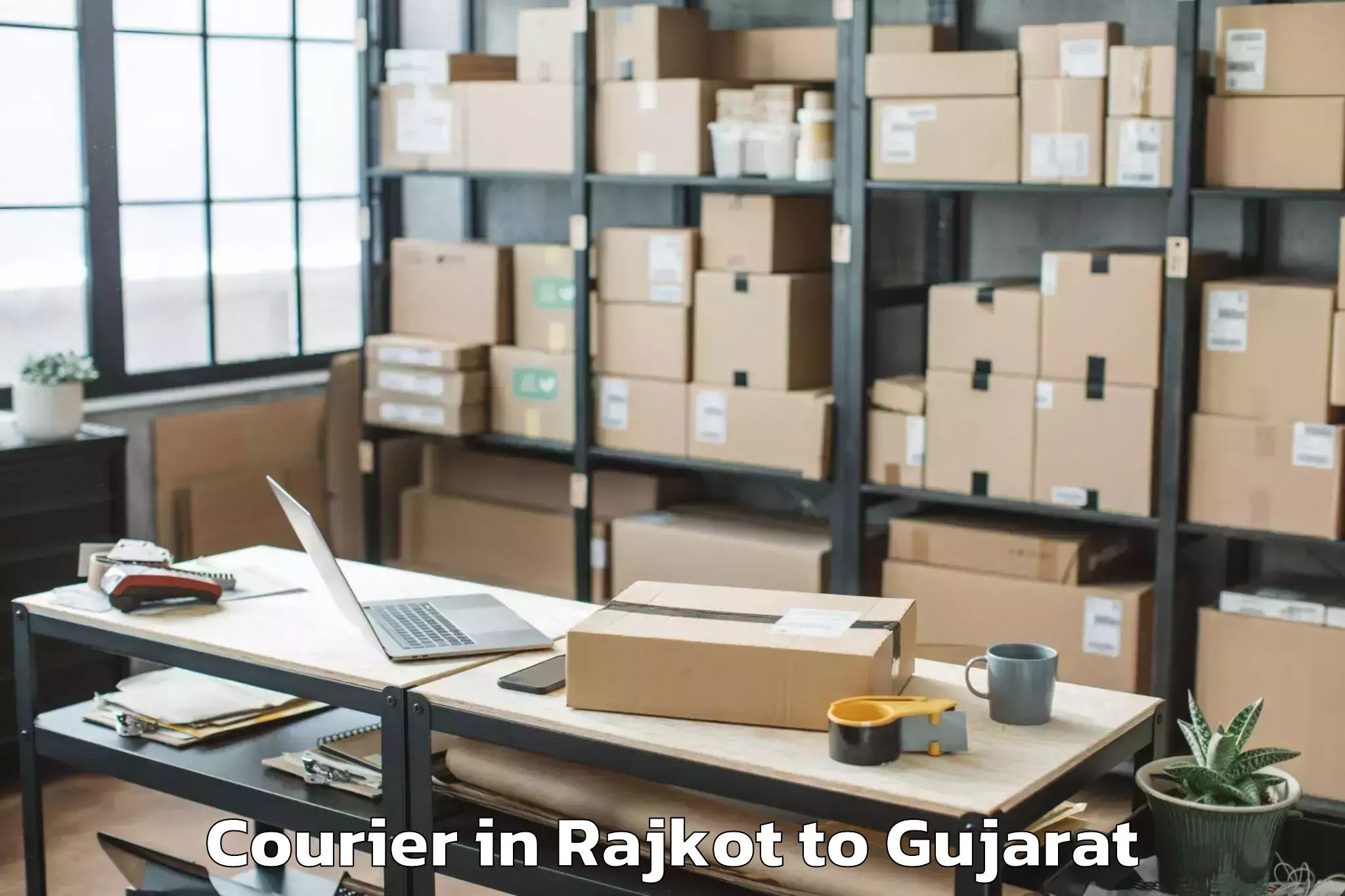 Easy Rajkot to Satlasana Courier Booking